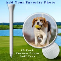 Custom Pet Dog Photo Golfer Birthday Personalized Golf Tees