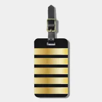 Fire Chief Epaulette Gold Bands Luggage Tag