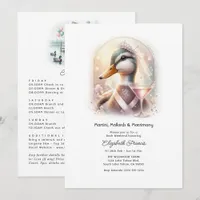 Martini Mallards & Matrimony Fun Lake Bachelorette Invitation