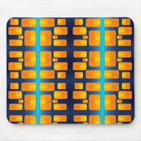 Minimalism Abstract Aqua and Bright Orange Mouse Pad