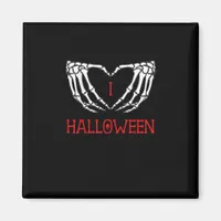 Halloween Skeleton Hands Forming Heart Gothic Magnet