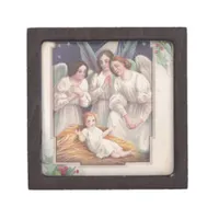 Vintage Christmas Angels Jewelry Box