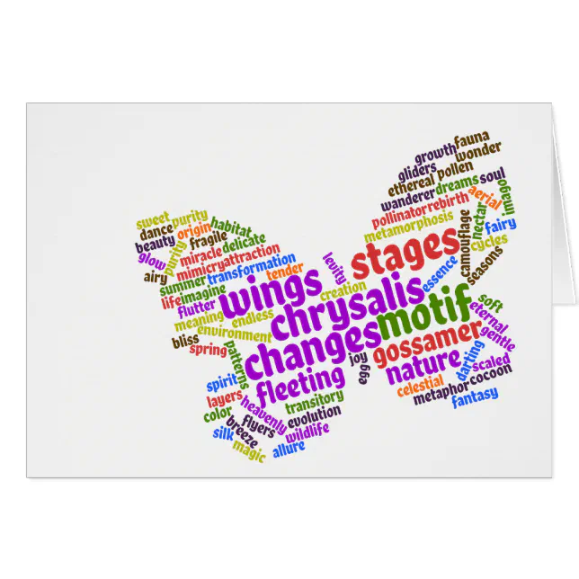 Inspirational Elegant Butterfly Tag Cloud