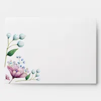 Elegant Floral Wedding Soft Botanical Romance Envelope