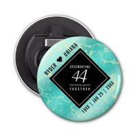 Elegant 44th Turquoise Wedding Anniversary Bottle Opener