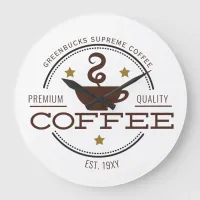 Coffee business logo large clock