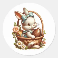 Vintage Easter Bunny with Chocolate Egg