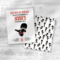 PAPER Calling all Ninjas! Birthday Party Invite