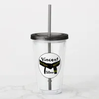Martial Arts Second Degree Black Belt Acrylic Tumbler