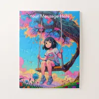 Kids Vibrant Fusion of Fantasy and Anime Art Jigsa Jigsaw Puzzle