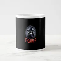 F-Caw-F Crow Funny Gothic Moon Bird Halloween Crea Giant Coffee Mug
