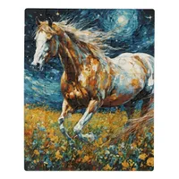 Galloping Pinto Stallion Van Gogh Jigsaw Puzzle