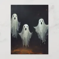 Vintage Ghost Painting Postcard