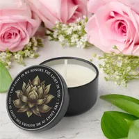 Elegant Golden Lotus Flower The Light in Me ... Mini Candle Favors