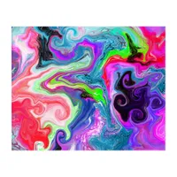 Colorful Swirls Abstract Marble Fluid Art 