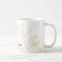 Yellow Sunflower Graphic Wedding Coffee Mug