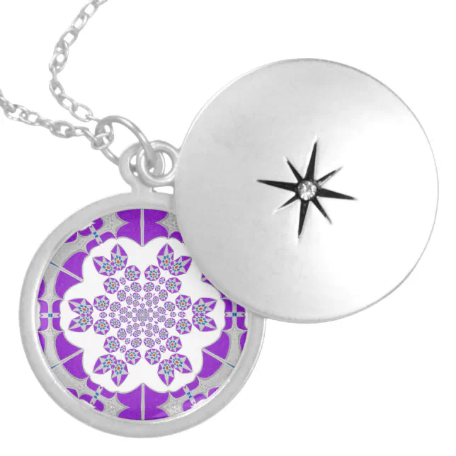 Geometric Kaleidoscope Locket Necklace