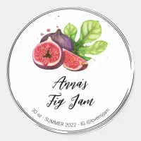 *~* AP30 FIG Home made Jelly Jam Preserves Classic Round Sticker