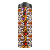 Sugar Skulls Holidays Pattern Thermal Tumbler