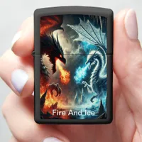 Fire and Ice: Dragon Clash Zippo Lighter