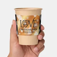 Elegant 22nd Copper Wedding Anniversary Coffee Cup Sleeve
