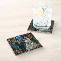 Cute Mouse Wedding Couple coasters