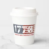 Patriotic 1776 Distressed Flag  Paper Cups