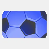 American Soccer or Association Football Rectangular Sticker