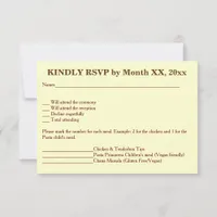 Love Hearts & Red Rose Wedding RSVP Menu Invite
