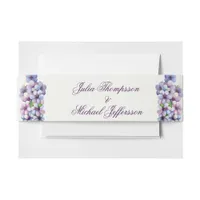 Romantic and Poetic Pastel Lilac Watercolor Invitation Belly Band