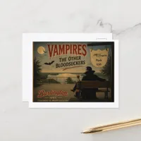 Vampire in Burlinton Iowa Park Postcard