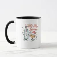 Tis The Season Retro Milk And Cookie Christmas Mug