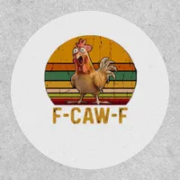 F-Caw-F Chicken Humor Essential Minimal Clean Patch