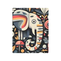 Geometric Elephant Portrait Metal Print