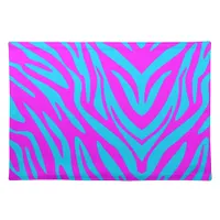 Pink and Blue Abstract Zebra Placemat