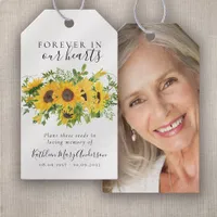 Sunflowers Seed Packet Memorial Funeral Favor Tag