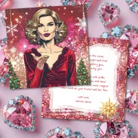 Transgender Woman Festive Christmas Poem Holiday Card