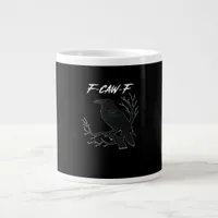 F-Caw-F Funny Crow Aesthetic Casual Giant Coffee Mug