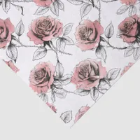 Pink Roses Illustration Style Valentine's Day Tissue Paper