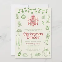 Holiday Illustrations Work Party Invites