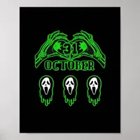 Skeleton Hands Classic Design Poster