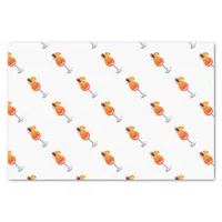 Watercolor Tequila Sunrise Cocktail Tissue Paper