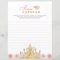 Princess Birthday Time Capsule Game - Royal Party 
