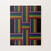 Puzzle - Woven Rainbow Colored Ribbons