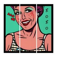 Love You xoxo Retro Pop Art