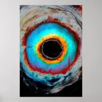 Abstract Expressionism Black Hole Contemporary Poster