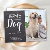 Rustic Weve Moved New Address Pet Photo Dog Moving Postcard