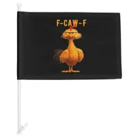 Gothic F-Caw-F Crow Funny Humor Car Flag