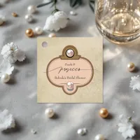 Pearls & Prosecco - Vintage Chic Bridal Shower Favor Tags