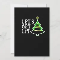 Let's Get Lit Design Adult Funny Christmas Essenti Holiday Card